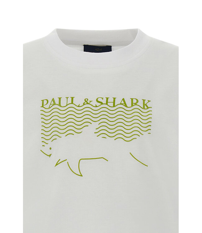 Paul & Shark Junior T-Shirt wit WNMOOH