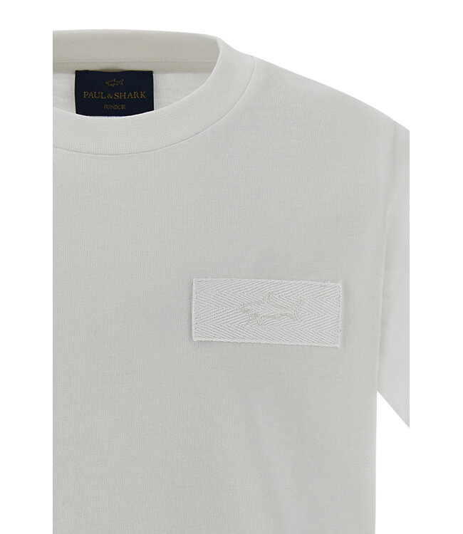 Paul & Shark Junior T-Shirt wit WUM00E