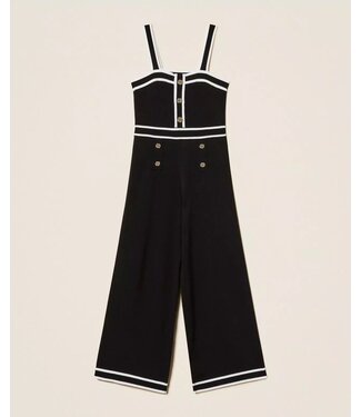 Twinset Jumpsuit zwart/wit