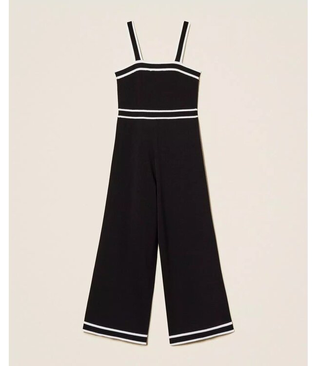 Twinset Jumpsuit zwart/wit