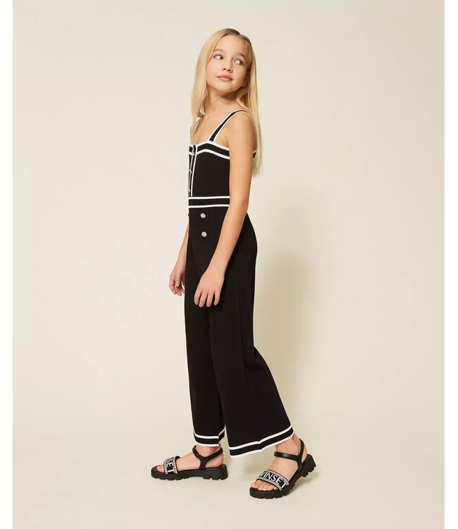 Twinset Jumpsuit zwart/wit
