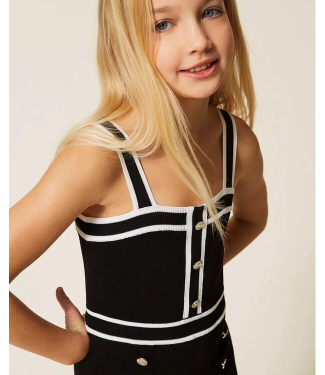 Twinset Jumpsuit zwart/wit