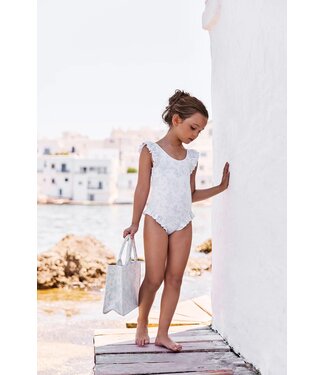 Tartine et Chocolat Badpak Wit/Groen print