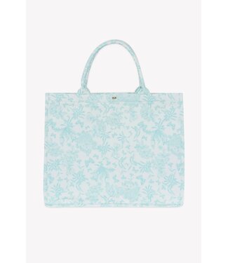 Tartine et Chocolat Canvas Tas Groot Wit/Groen Print