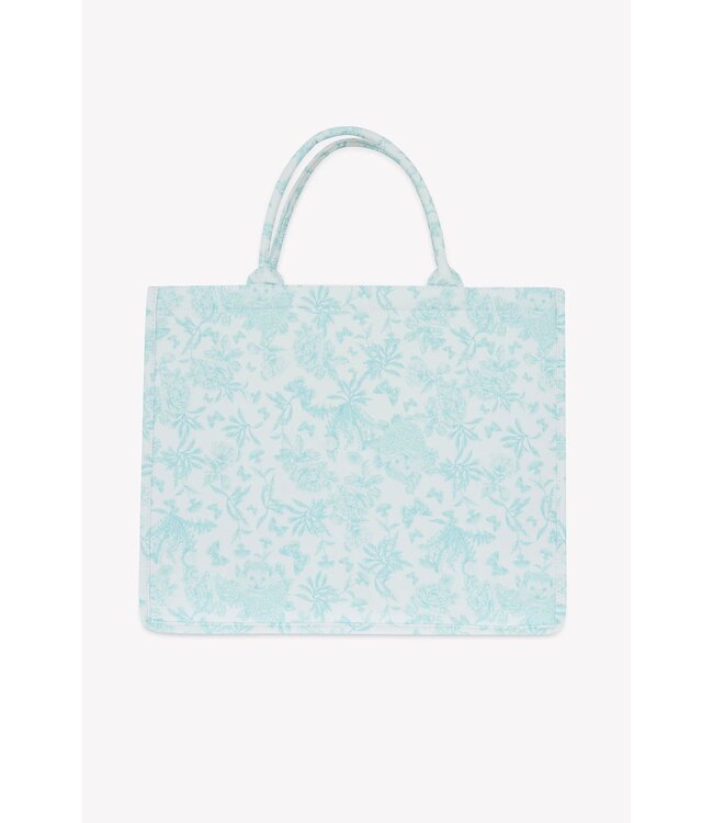 Tartine et Chocolat Canvas Tas Groot Wit/Groen Print