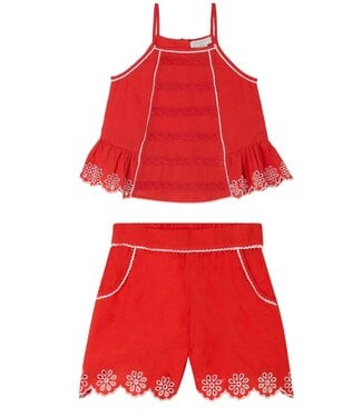 Stella Mccartney 2 Delige Set Rood met broderie