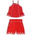 Stella Mccartney 2 Delige Set Rood met broderie