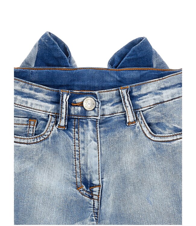 Monnalisa Jeans Wide Leg met strik