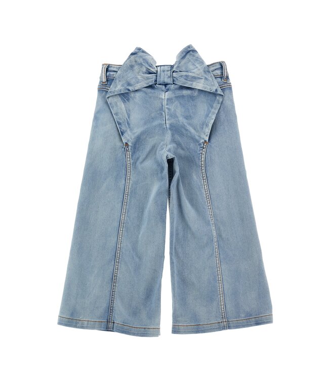 Monnalisa Jeans Wide Leg met strik
