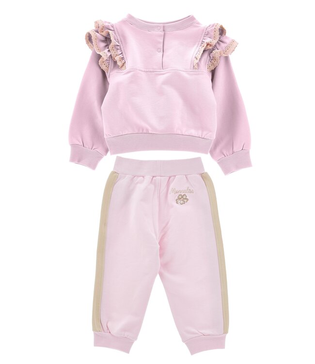 Monnalisa Baby Joggingpak Roze met Konijntje