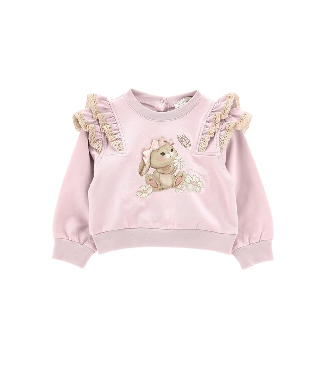 Monnalisa Baby Joggingpak Roze met Konijntje