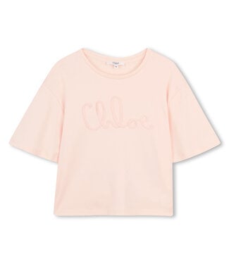 Chloe T-Shirt Chloe sierletters Lichtroze