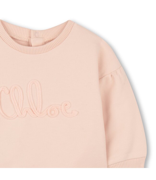 Chloe Baby Joggingpak  lichtroze Chloe sierletters