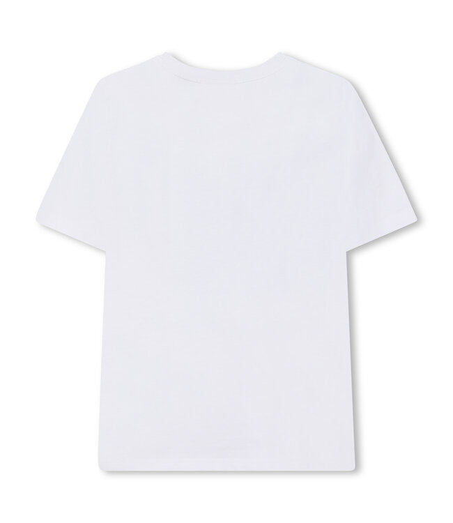 Boss T-Shirt Wit logo groen