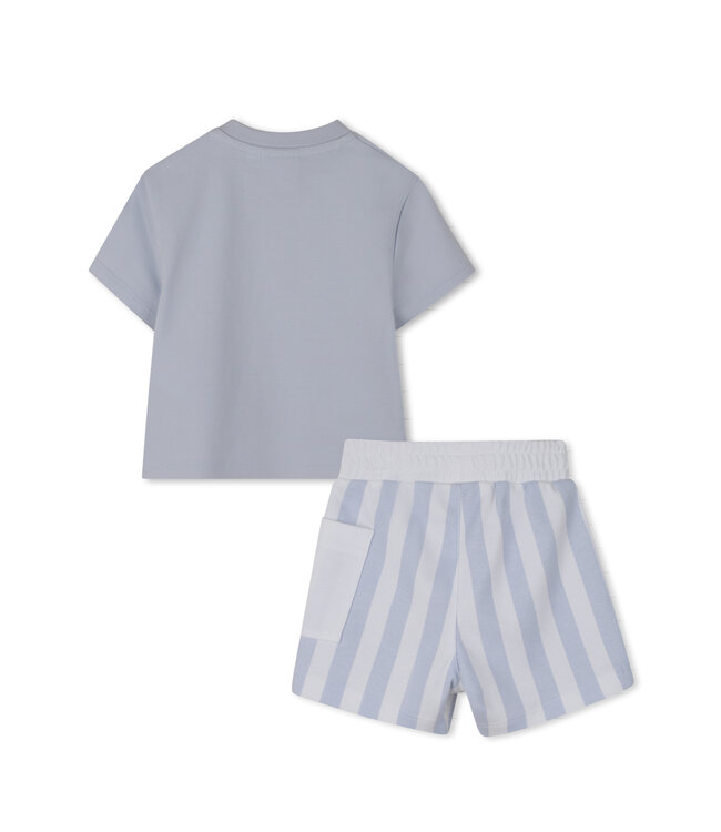 Boss Baby Giftbox T-Shirt lichtblauw + Kort Broek gestreept
