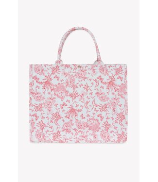 Tartine et Chocolat Canvas Tas Groot Roze/Rood print