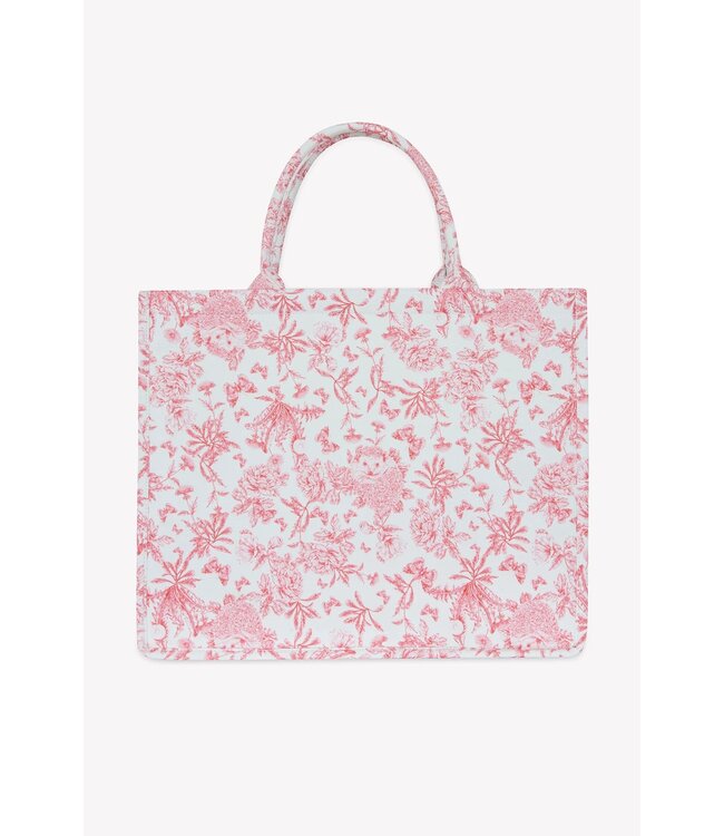 Tartine et Chocolat Canvas Tas Groot Roze/Rood print