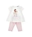 Monnalisa Baby 2 Delige set T-Shirt met Legging roze met bloemen