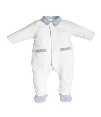 First FIRST®SIGNATURE ROMPERSUIT WIT/AZZURO