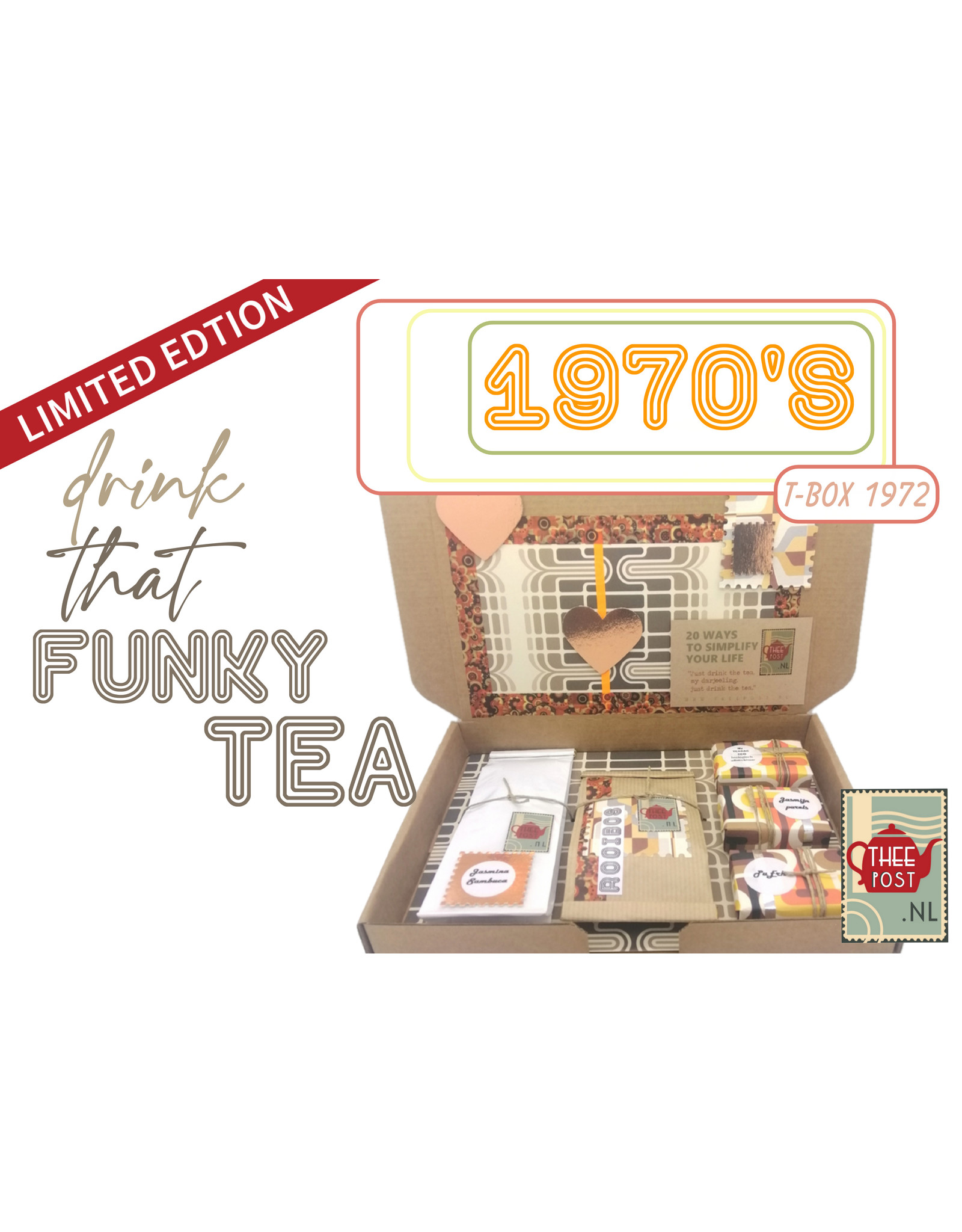 Brievenbusdoosje 1972 Drink That Funky Tea