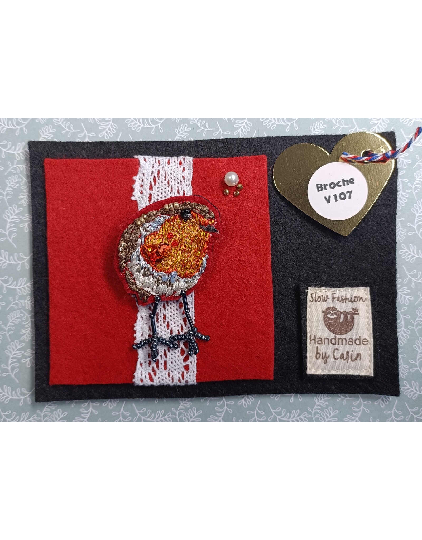 Broche Roodborstje Robin II (V107)