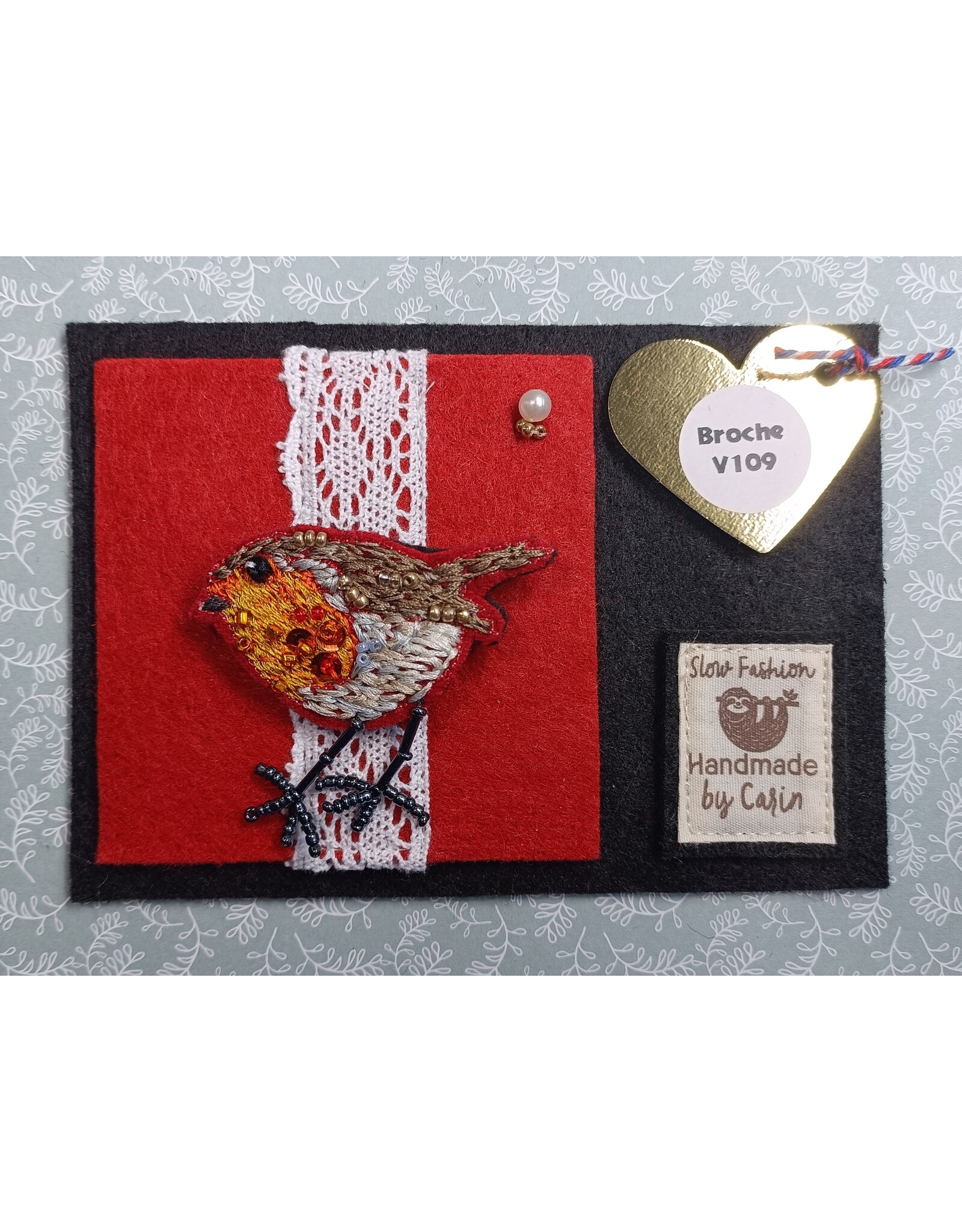 Broche Roodborstje Robin I (V109)