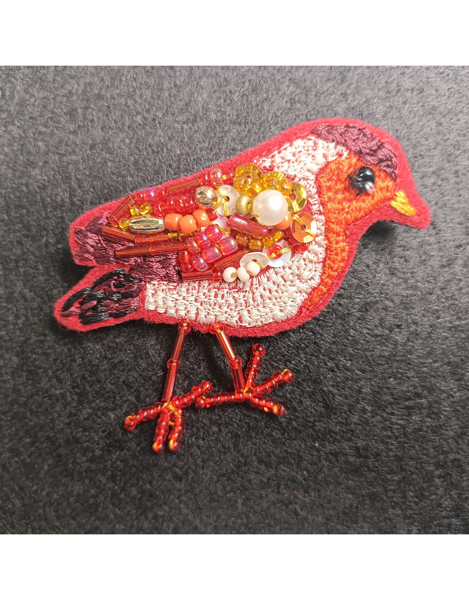Broche Birdy Orange (V108)