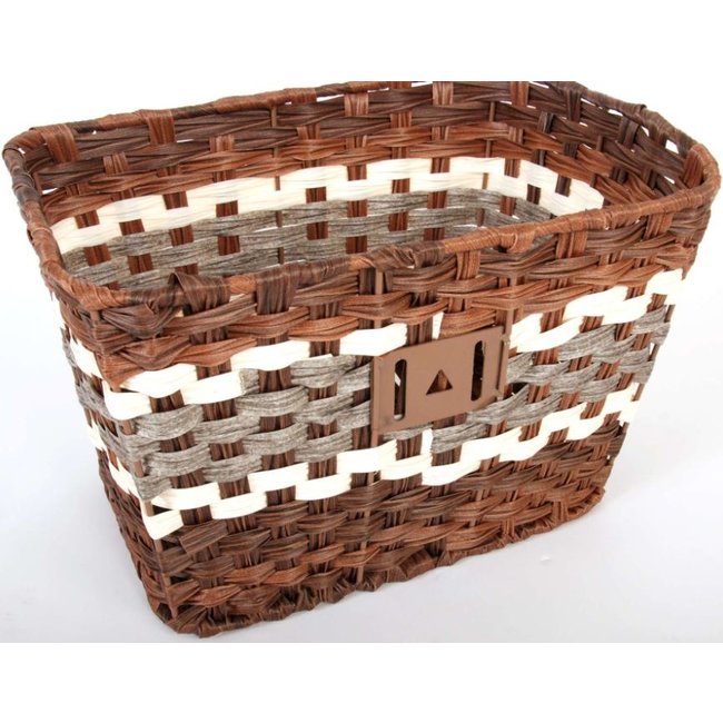 Kunststof Gevlochten Design Fietsmand Groot