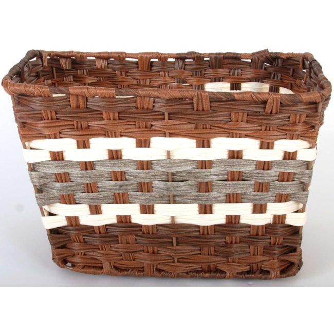 Kunststof Gevlochten Design Fietsmand Groot