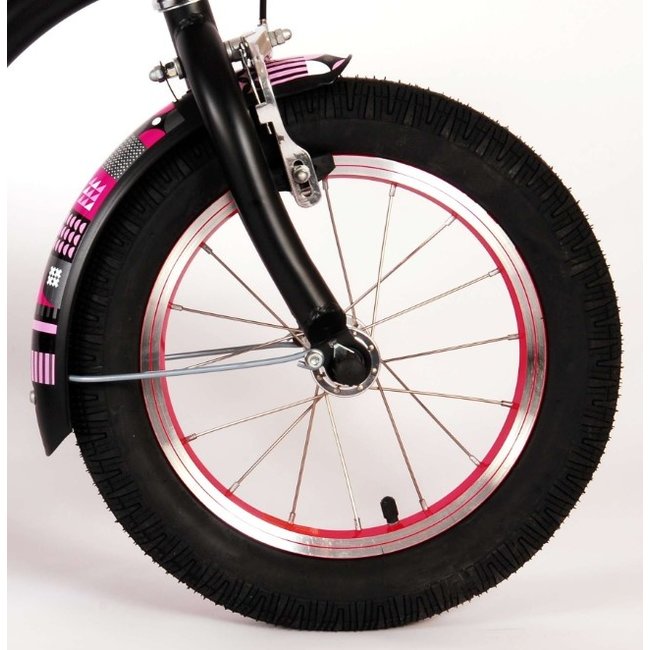 Volare Meisjesfiets 14 Inch Miracle Cruiser Mat Zwart 21487