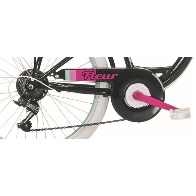 MBM  Meisjesfiets 24 Inch Fleur 6 Versnellingen Zwart