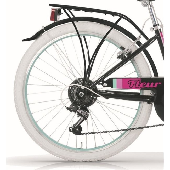 Meisjesfiets 24 Inch MBM Fleur Zwart