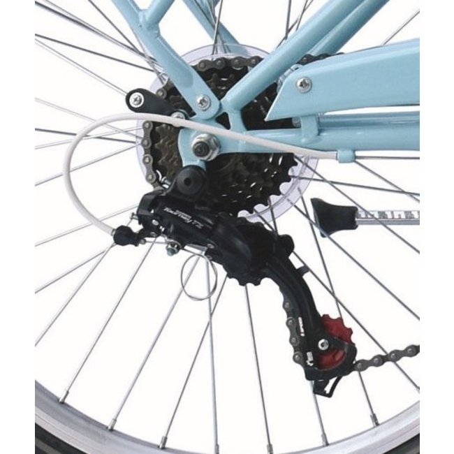 Retro Meisjesfiets 24 Inch 6V Lichtblauw