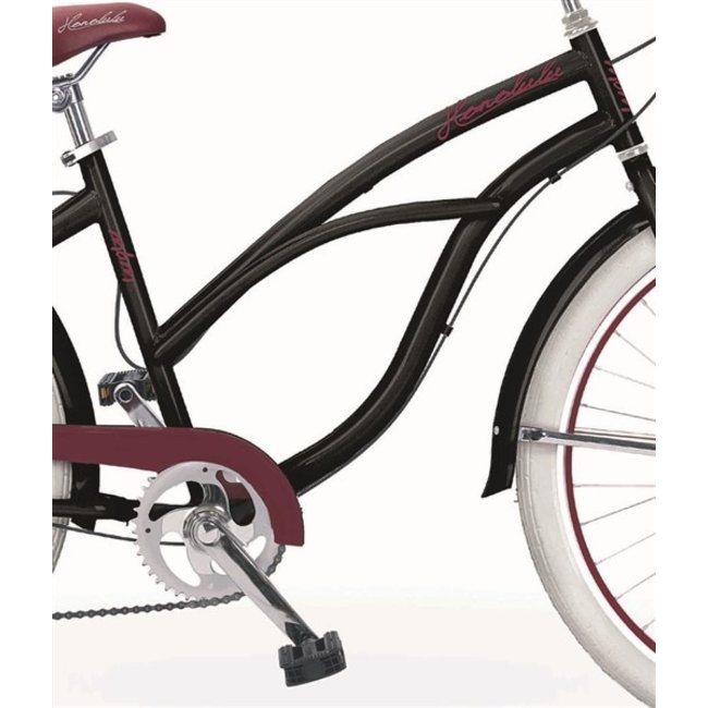 MBM Damesfiets 26 Inch Honolulu Beach Cruiser 6 Versnellingen Zwart