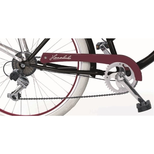 MBM Damesfiets 26 Inch Honolulu Beach Cruiser 6 Versnellingen Zwart