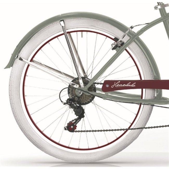 MBM Herenfiets 26 Inch Honolulu Beach Cruiser 6 Versnellingen Groen