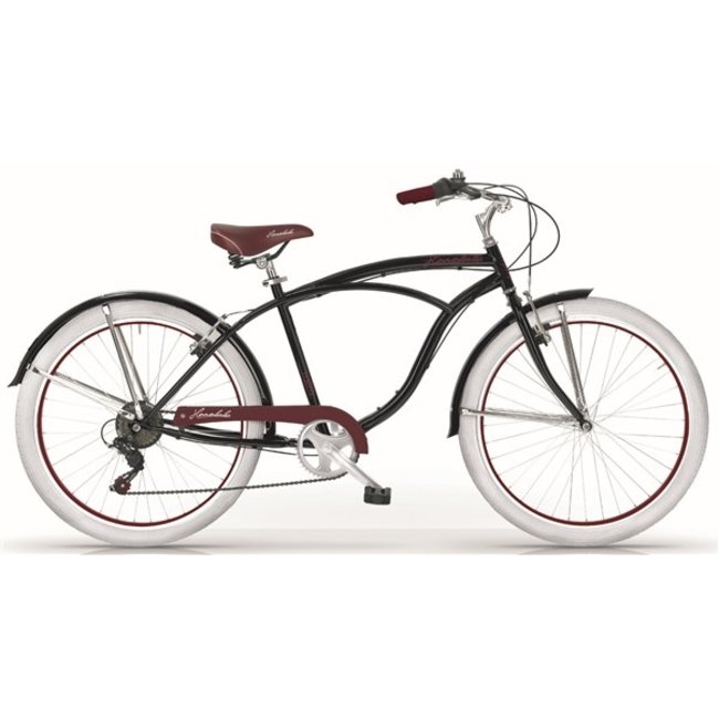 MBM Herenfiets 26 Inch Honolulu Beach Cruiser 6 Versnellingen Zwart