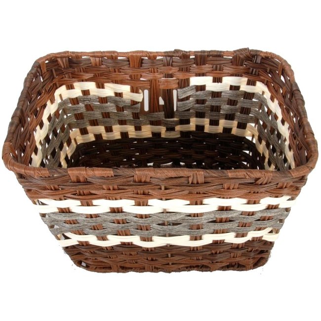 Kunststof Gevlochten Design Fietsmand Groot