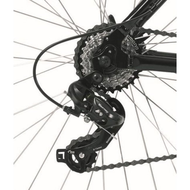 Mountainbike Heren 27.5 Inch Deed Hoop 21V Zwart