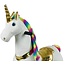 My Pony Speelgoed Paard Op Wielen Eenhoorn Regenboog Goud Klein