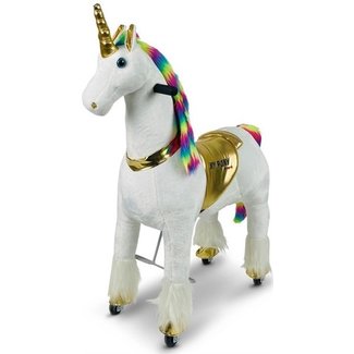 MY PONY My Pony Speelgoed Paard Op Wielen Eenhoorn Regenboog Goud Groot