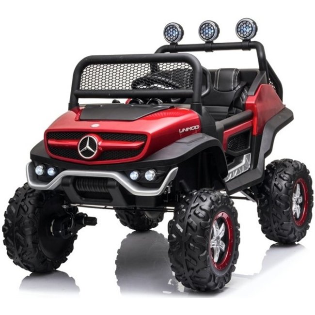 Rollzone Elektrische Kinderauto Mercedes Unimog 4x4 Rood