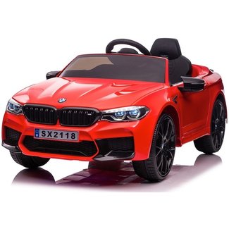 BMW Elektrische Kinderauto Rollzone BMW M5 Rood