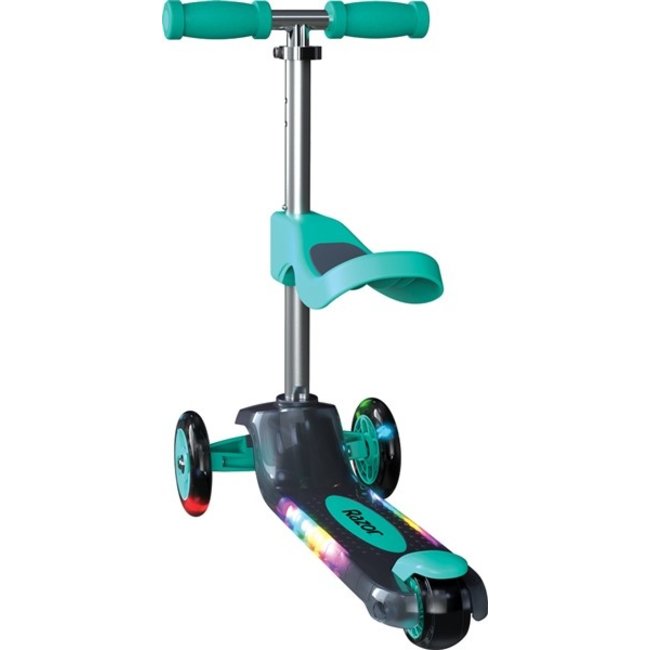 Razor Rollie Driewiel Step 2 in 1 Met Licht Turquoise