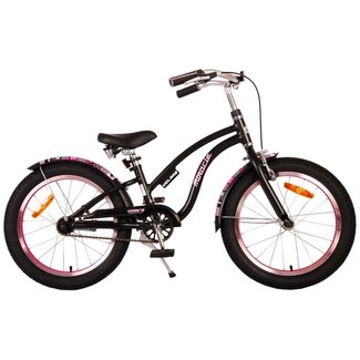 Volare Kinderfietsen Volare Meisjesfiets 18 Inch Miracle Cruiser Mat Zwart 21887