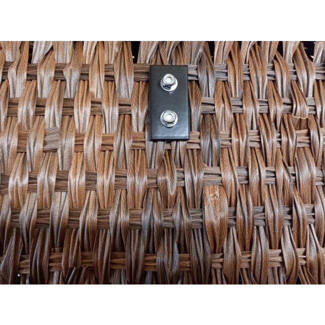 Kunststof Gevlochten Design Fietsmand Groot