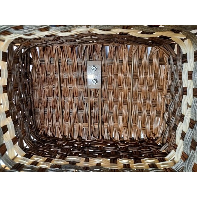 Kunststof Gevlochten Design Fietsmand Groot