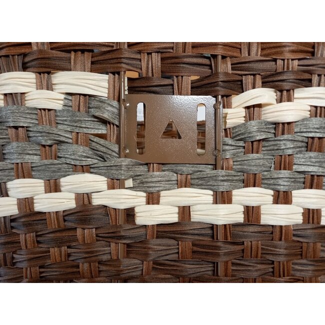 Kunststof Gevlochten Design Fietsmand Groot