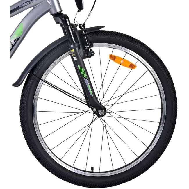 Volare Cross Jongensfiets 24 Inch Grijs 22542 - Terugtraprem