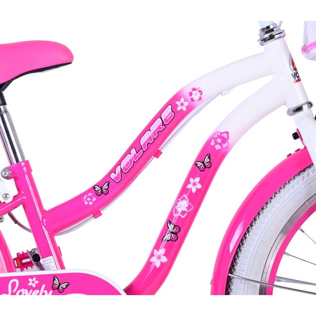 Meisjesfiets 20 Inch Volare Lovely Roze 22121 - 2 Handremmen